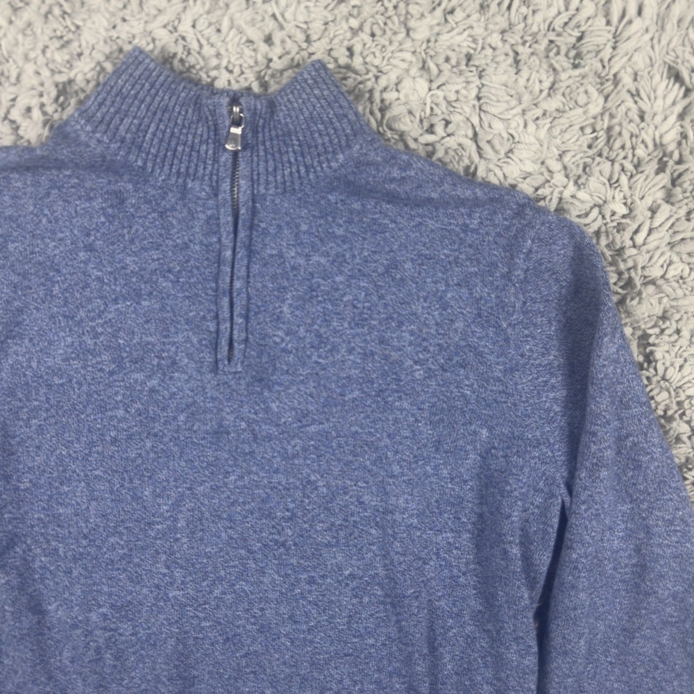 Perry Ellis Women's Mock Neck 1/4 Zip Pullover Sweater Size XL Ribbed Stretch